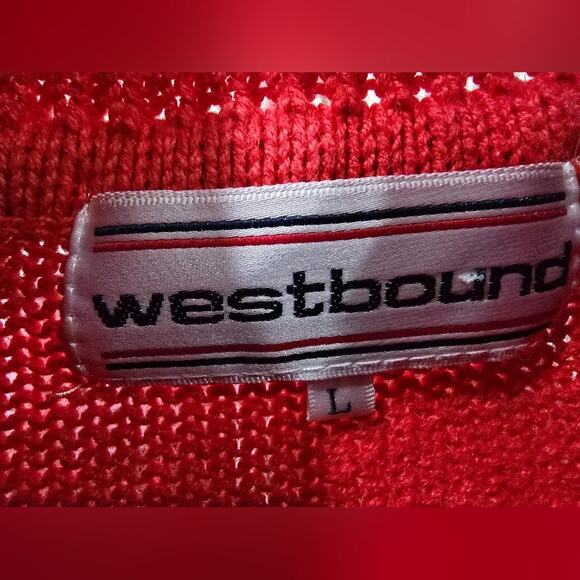 Vintage Westbound Red Sequin Turtleneck Sweater – Size Large - Picture 3 of 16